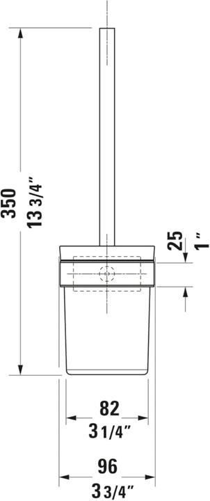 Productafbeelding Duravit Borstelset KARREE glas mat chroom