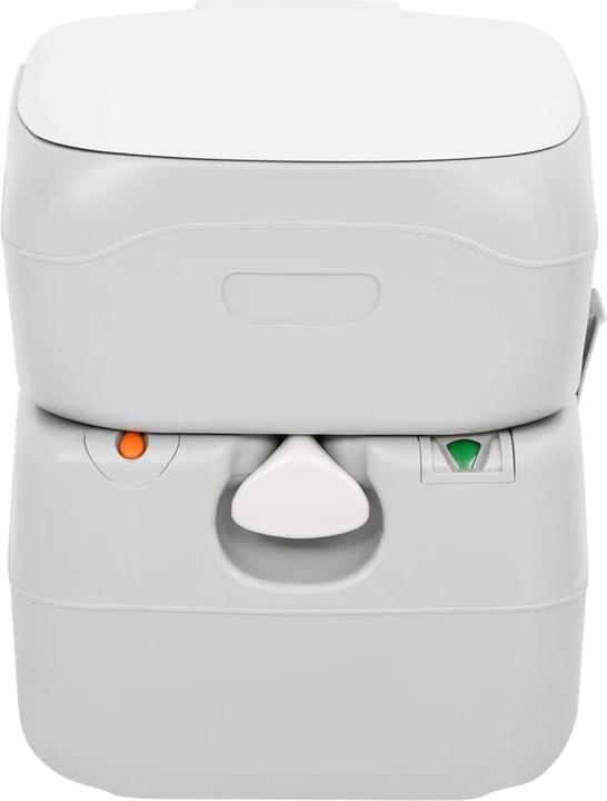 Actual product image vidaXL Camping Toilet Portable Grey and White 22+12 L HDPE