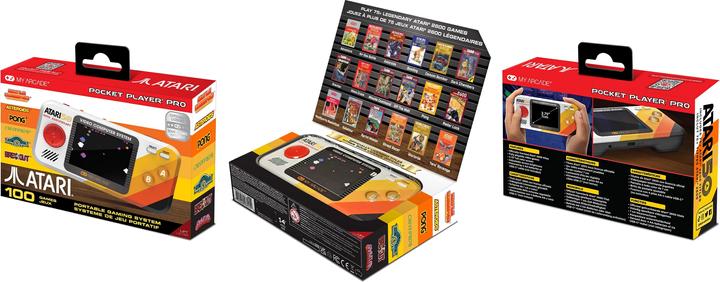 Actual product image Sombo My Arcade DGUNL-7015 Atari Pocket Player Pro Handheld Portable Gaming System 100 Games