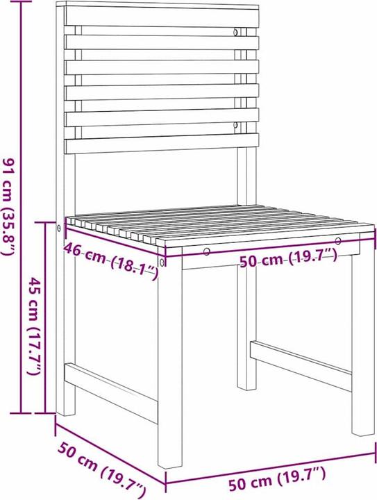 Produktbild vidaXL Gartenstuhl