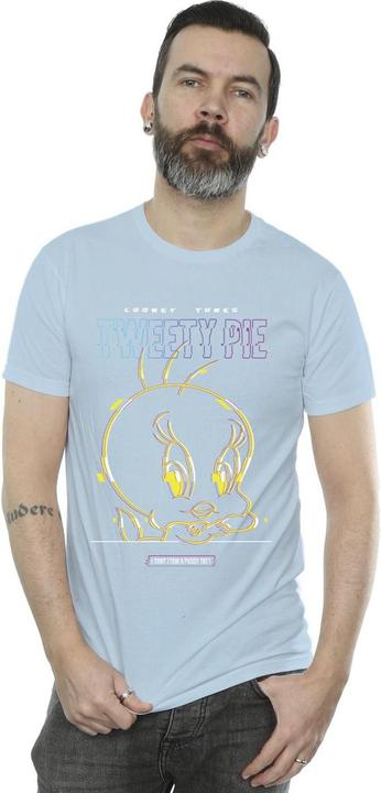 Actual product image Looney Tunes Mens Tweety Glitch T-Shirt (XXL)