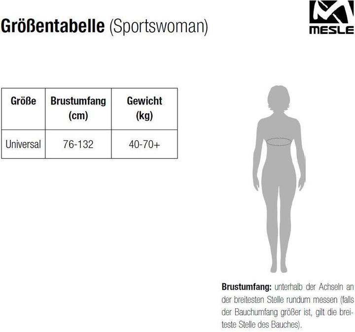 Produktbild Mesle Sportswoman (One Size, 40 - 90 kg)