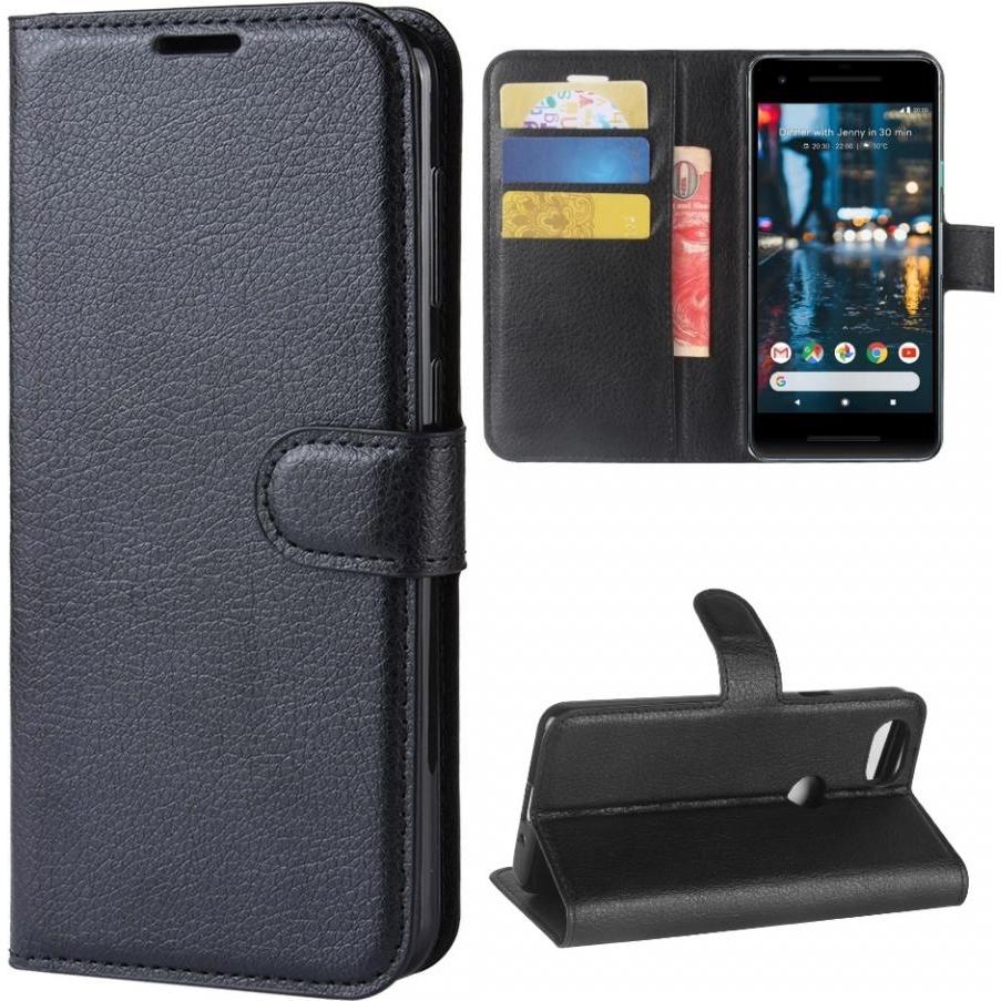 Screenguard Google Pixel 2 Leather Guard Lederhülle (Google Pixel 2), Smartphone Hülle, Schwarz