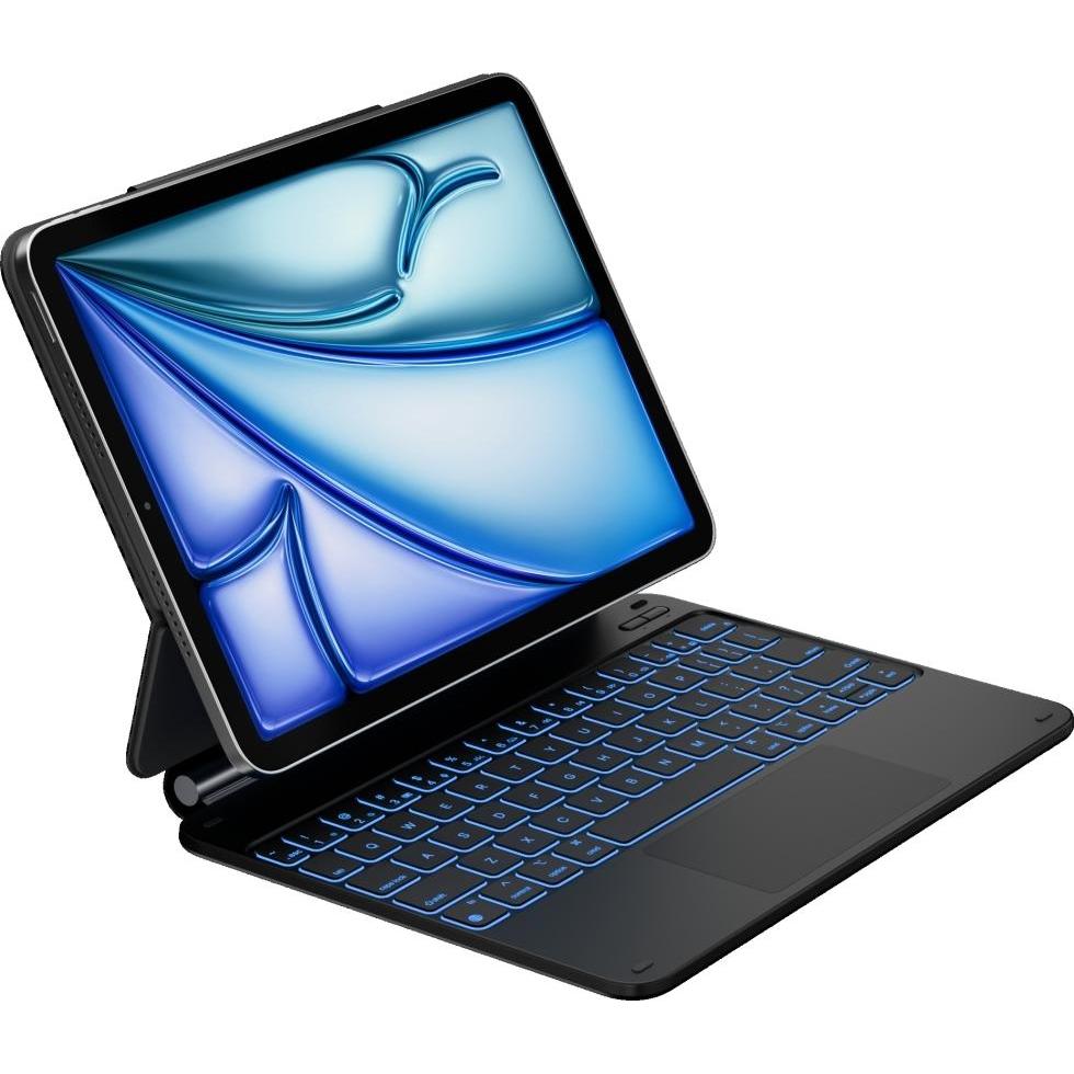 Typecase Case Edge with keyboard for iPad Air 11" 2024/2025 carbon fiber, Tastiera per tablet, Nero