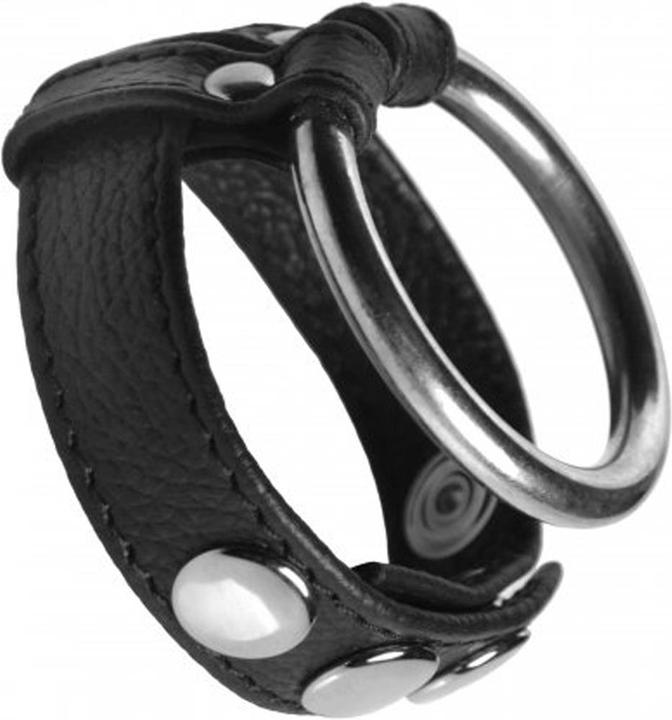 Actual product image XR Brands Leather penis and testicle ring (3.80 cm)