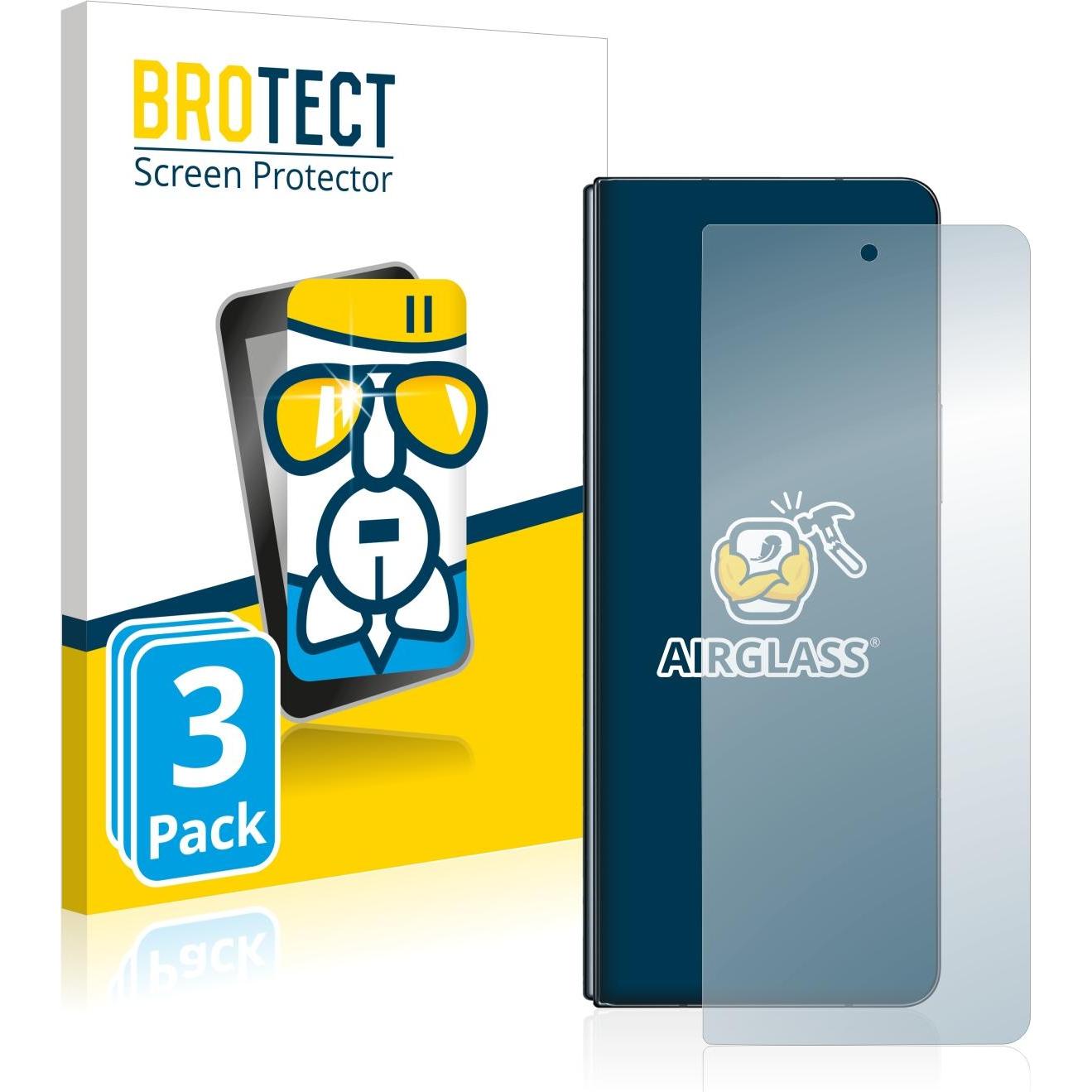 Thumbnail - BROTECT AirGlass Panzerglasfolie (3 Stück, Samsung Galaxy Z Fold4), Smartphone Schutzfolie, Transparent