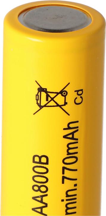 Immagine prodotto AccuCell Batteria ricaricabile Flat Top, Mignon AA senza capocorda di saldatura (1 pz., AA, 600 mAh, Accumulatore di carica elettrica)