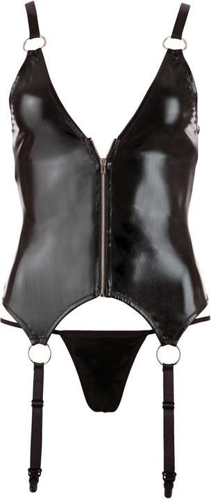 Produktbild Cottelli Collection Wetlook Strapshemd & String (XL)