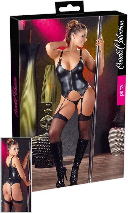 Produktbild Cottelli Collection Wetlook Strapshemd & String (XL)