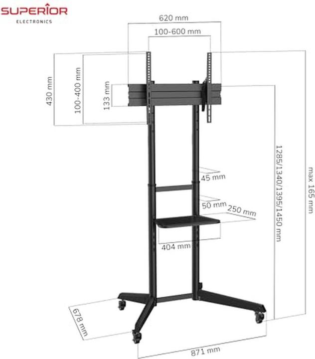 Actual product image Superior Supporto TV 37"-70" Pro Da Pavimento 50kg SUPSTV022 (70", 50 kg)