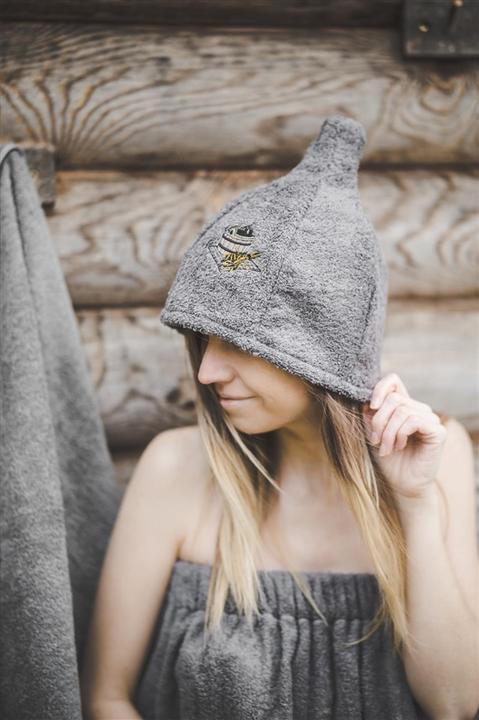 Actual product image Namų tekstilė Sauna Cap Cotton Gray