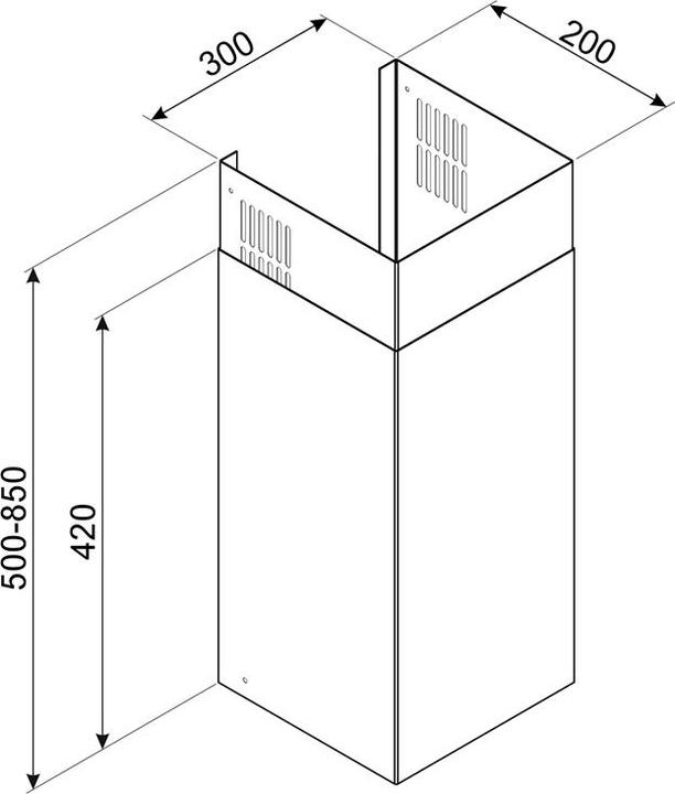 Produktbild Smeg KITCMNKVMB Kaminschachtverlängerung für Abluft, schwarz