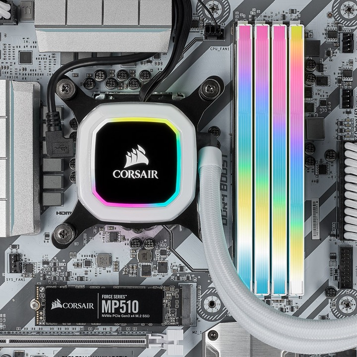 Productafbeelding Corsair Vengeance RGB Pro SL (4 x 8GB, 3200 MHz, DDR4 RAM, DIMM 288 pin)