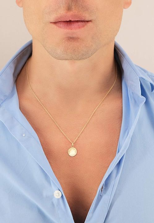 Image du produit Muau Pendant medal angel yellow gold 750, 12mm (Or jaune 750/18K)