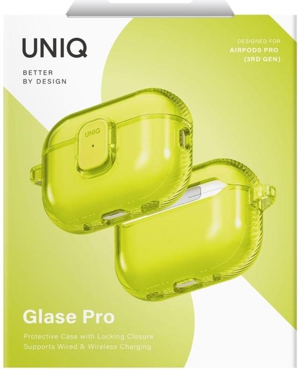 Image du produit Uniq Case Glase Pro for AirPods Pro 3 Lock Case yellow (Manchon pour casque d'écoute)