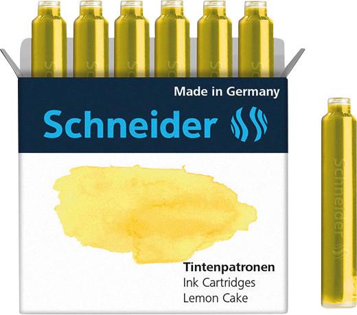 Actual product image Schneider Ink cartridge Callissima 6 pieces, Lemon Cake (6 Piece, Yellow)