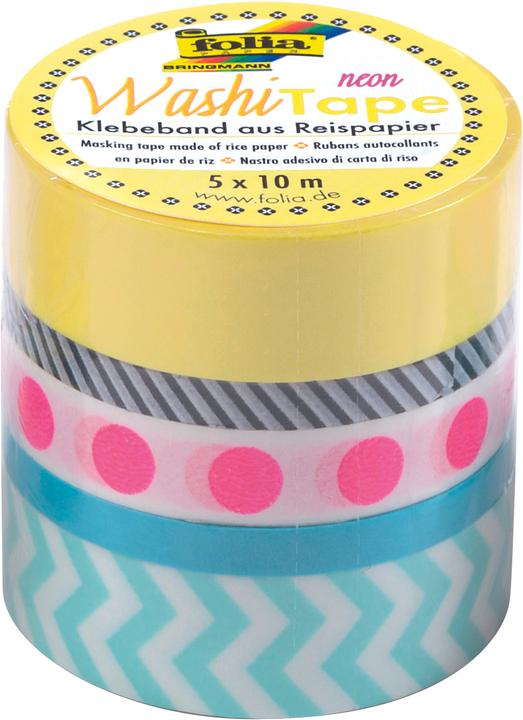 Produktbild Magni Washi Tapes 10m Neon Pink 5 Motive