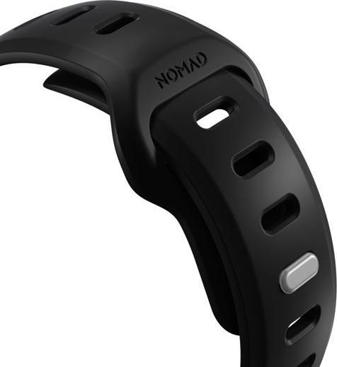 Actual product image Nomad Tempo Band 42mm Black (18 mm, compression moulded, PFAS-free FKM fluoroelastomer)