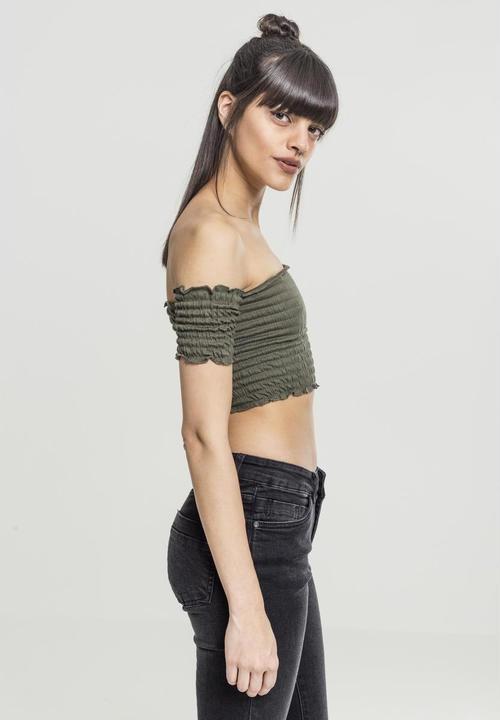 Image du produit Urban Classics Ladies Cropped Cold Shoulder Smoke Top (L)