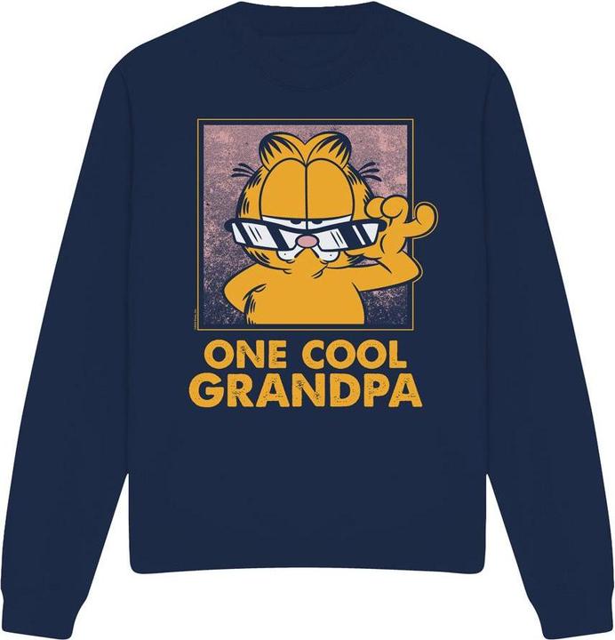Actual product image Garfield Unisex Adult One Cool Grandpa Fathers Day Sweatshirt (XL)