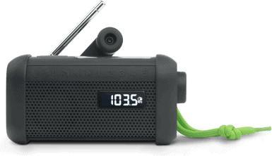 Immagine prodotto Muse Radio solare portatile con manovella e torcia elettrica (AM, FM, Bluetooth, NFC)