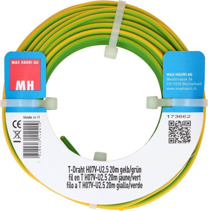 Image du produit Max Hauri Fil en T H07V-U2.5 (20 m)