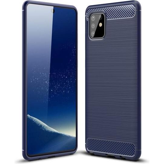 MU Style Carbon Fiber TPU Softcase Series (Samsung Galaxy Note 10 Lite), Smartphone Hülle, Blau