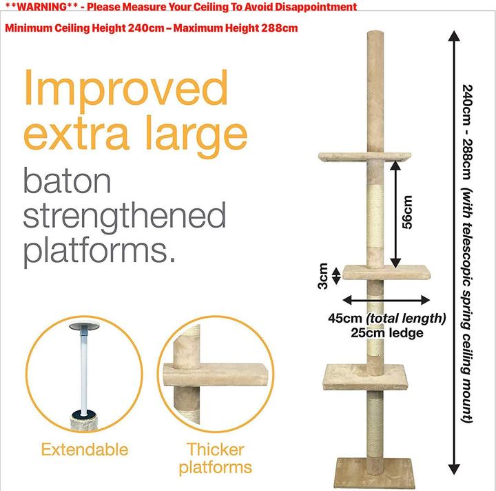 Image du produit Whomes Kratzbaum (285 cm, Beige)