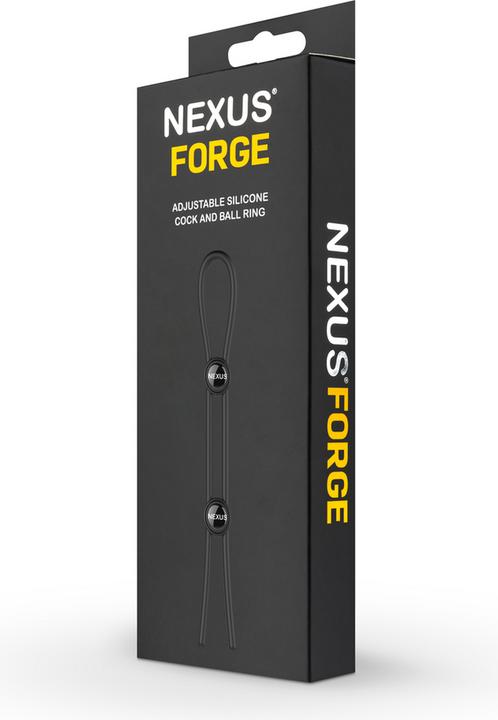 Produktbild Nexus Forge Doppelter verstellbarer Penisring Schwarz (4 cm)