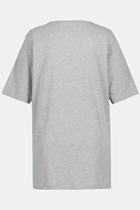 Actual product image Ulla Popken Basic Round Neck Short Sleeve Relaxed Fit Tee (68)