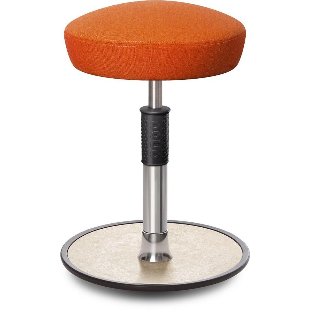 Ongo, Bürostuhl, Sitz- Stehhocker Free Regular Hutsitz kvadrat Remix Orange chrom /cremeweiss