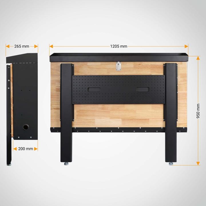 Image du produit Wiltec Werkbank zur Wandmontage (80 cm, 120.50 cm)