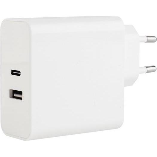 CoreParts USB-C Power Adapter (USB-C PORT AND USB-A PORT WITH QC3.0) (45 W), USB Ladegerät, Schwarz