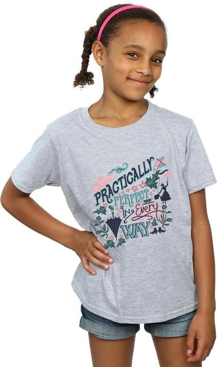Immagine prodotto Mary Poppins Practically Perfect In Every Way Maglietta Ragazze (116)