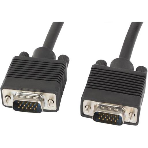 Lanberg CA-VGAC-10CC-0050-B VGA-Kabel VGA (D-Sub) (5 m, VGA), Video Kabel