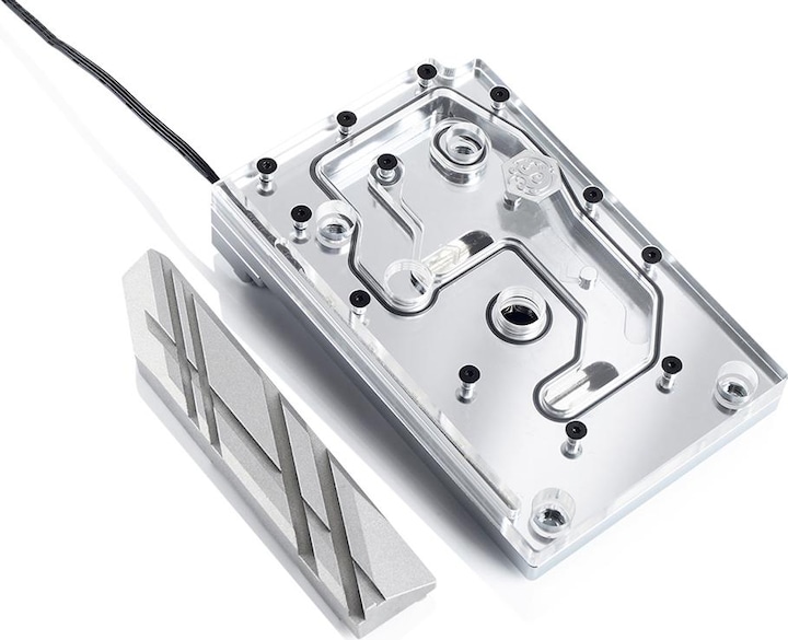 Actual product image Bitspower Monoblock for ASRock X399M Taichi RGB Nickel - Acrylic
