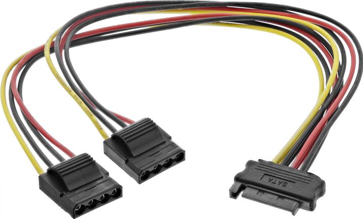Actual product image InLine SATA power Y-cable 4-pin Molex