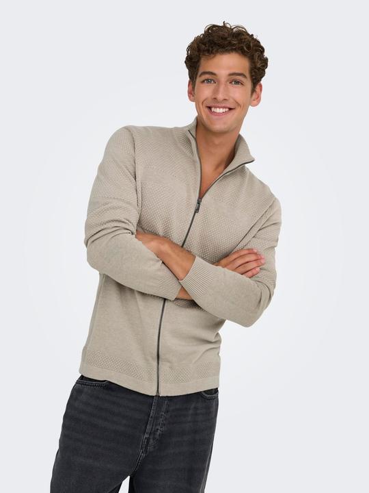 Produktbild Only & Sons Onsmalik Reg 12 Pin Zip Cardigan Knit (XXL)