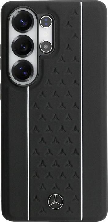 Actual product image Mercedes Case Laurel Leaves Vertical Stripes MagSafe for Samsung Galaxy S26 Ultra black & white (Samsung Galaxy S26 Ultra)