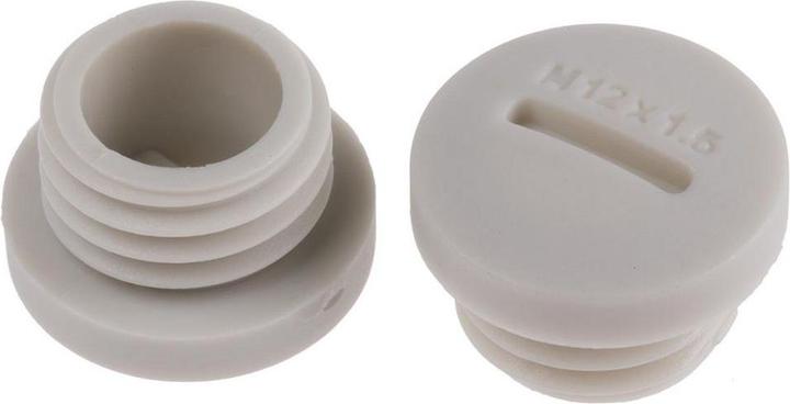 Produktbild RS PRO Blindverschraubung M12 x 1.5 Loch Ø 11.7mm, Mit Gewinde, Nylon 66, Austastung Ø 15mm, Grau