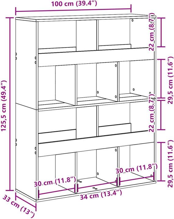 Produktbild vidaXL Lucrezia (100 x 33 x 125.50 cm)
