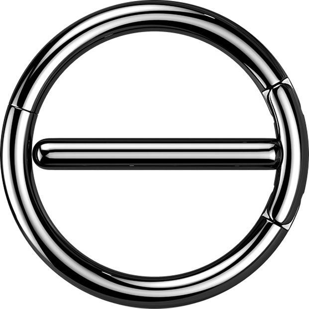 Actual product image Star Piercing Segment ring double foldable black (Surgical steel 316L, without brass)