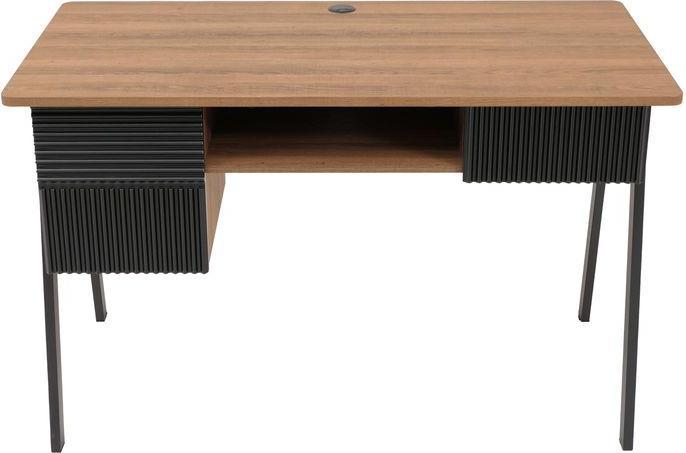 Produktbild Mendler Schreibtisch HWC-O40, MDF Metall Melamin 78x120x60cm – natur