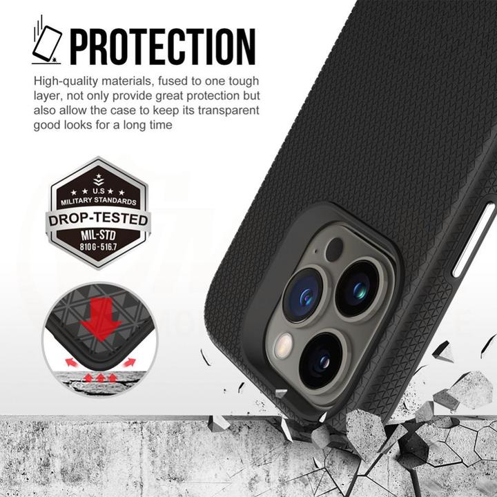 Actual product image Vmax Triangle Case for iPhone 15 Plus 6,7" black (Apple iPhone 15 Plus)