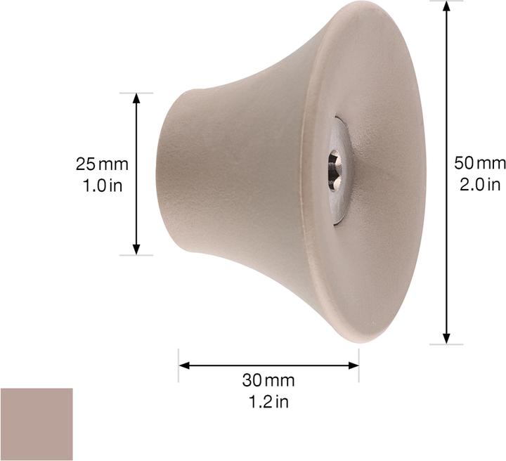 Actual product image Wagner System design yourself coat hook TULIP GH 0322 with 1 hook taupe, 1 pc.