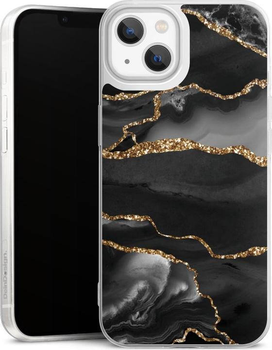 Produktbild DeinDesign Slim Case für Apple iPhone 13 Silikon Hülle Ultra Dünn Handyhülle Glitzer Look Marmor Muster (Apple iPhone 13)