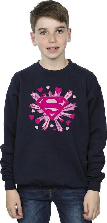 Image du produit - Sweat SUPERMAN PINK HEARTS AND STARS LOGO - Garçon (104)