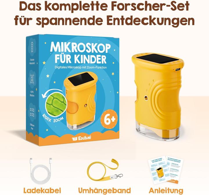 Image du produit Edubini Digitales Kinder-Mikroskop mit HD-Bildschirm
