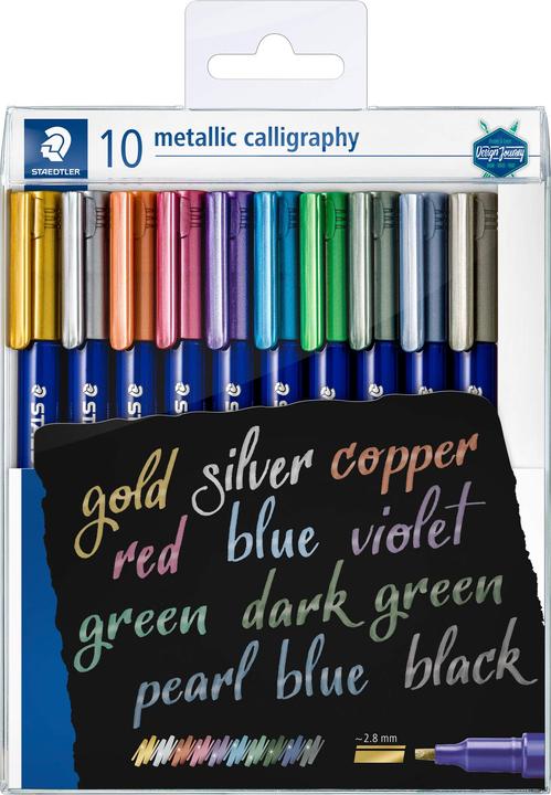 Produktbild Staedtler Kalligraphie-Stift (Farbig sortiert, 2.80 mm, 10 x)