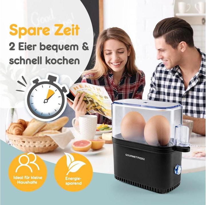 Image du produit Gourmetmaxx Eierkocher Kompakt 2.0 250 W Schwarz